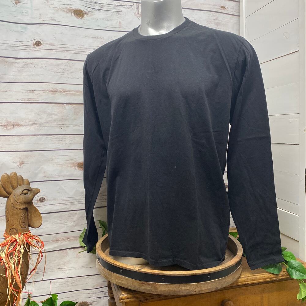 Hanes Men's 2XL Long Sleeve Black nano-T Tshirt NWOT Store Return #208